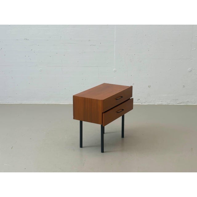 Mid-Century Bedside Table with Drawers, 1950s For Sale - Image 10 of 14