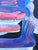 Textile Cecilia Beaven Contemporary Abstract Pink & Blue Biomorphic Contorted Alligator Figure Painting, 21st Century For Sale - Image 7 of 11