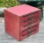 A beautiful and rare silk specimen cabinet Covered in red silk each drawer has a lid. Good vintage condition, with some...