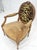 Carved Round Tiger Upholstery Back Camel Mohair Seat French Arm Chair MINT For Sale - Image 11 of 12