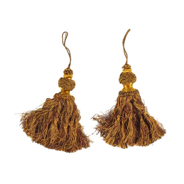 Traditional Vintage Tassel Tiebacks - a Pair For Sale - Image 3 of 3