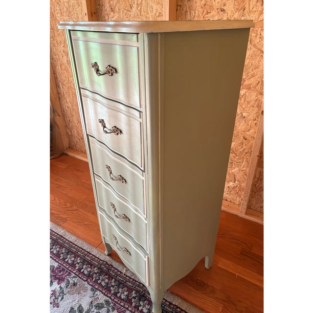 1980s 1980s Green French Provincial Lingerie Chest For Sale - Image 5 of 9