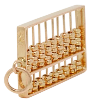 Vintage 14k Gold Abacus Charm or Pendant