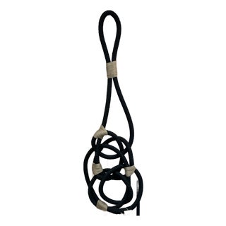Brazilian Black Rope Wall Sculpture For Sale