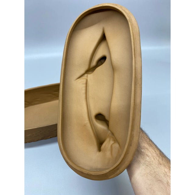 1980s Montgomery Smith Ceramic Whitewater Canoers Covered Vessel For Sale - Image 10 of 12