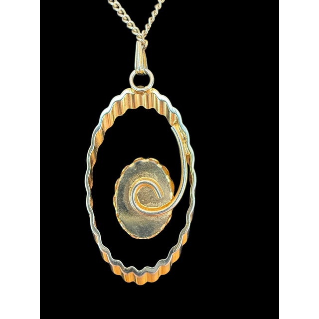 Mid-Century Modern Mid 20th Century Mexican Cantera Fire Opal Pendant Necklace For Sale - Image 3 of 5