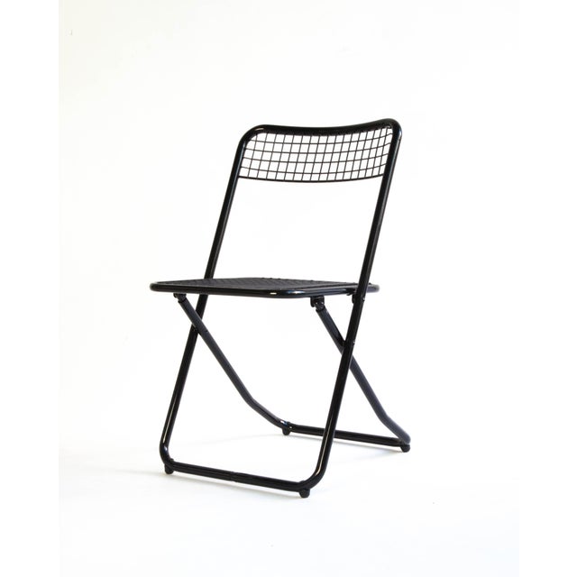 New Cream White Metal Folding Chair For Sale - Image 12 of 13