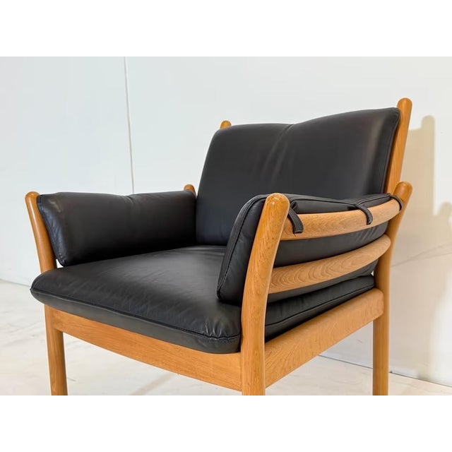 Manufacturer: CFC Silkeborg Designer: Illum Wikkelso Color: Black Dimensions: Width 75 cm, Depth 73 cm, Height 77 cm...