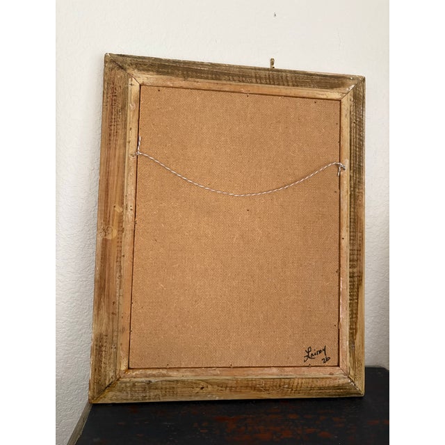 2020s Vintage Framed Original Floral Primitive Painting For Sale - Image 5 of 7