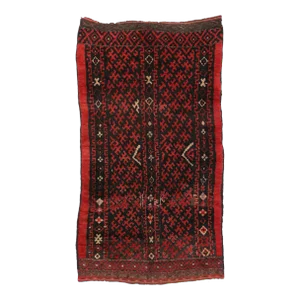 Mid 20th Century Mid 20th Century Vintage Berber Moroccan Rug - 05'08 x 09'06