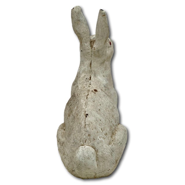 Very Large & Heavy Antique American Rustically Aged Cast Iron Rabbit Garden Ornament or Doorstop - Circa 1920s For Sale - Image 14 of 18