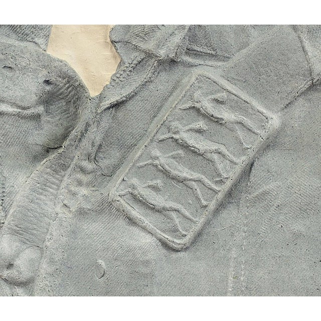 Contemporary William Haendel, Bill Haendel Cast Paper Relief Sculpture Blue Jeans 1975 For Sale - Image 3 of 4