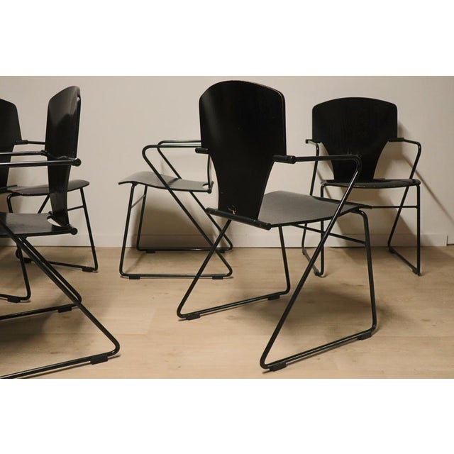 Minimalist Egoa 300 Chairs by Josep Mora, 1980s, Set of 6 For Sale - Image 6 of 18