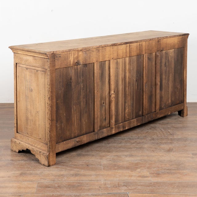 19th Century French Bleached Oak Sideboard Buffet With Eight Drawers For Sale - Image 14 of 14