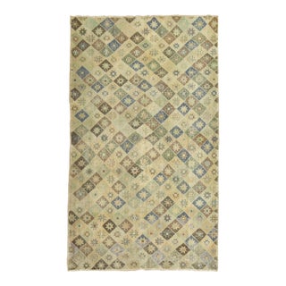 Mid 20th Century Earth Color Turkish Deco Rug For Sale