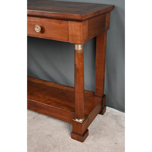 Mid-19th Century Empire Style Cherrywood Console Table For Sale - Image 12 of 18