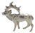Vintage Italian Silver Stag Deer Figurine Miniature, Milan, 1950s For Sale
