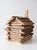 Wood Vintage Wood Folk Art Log Cabin Sculpture For Sale - Image 7 of 11