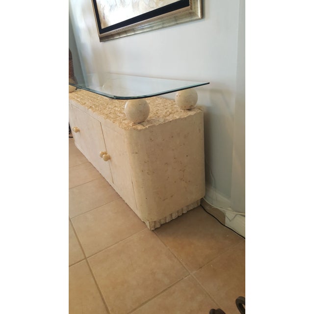 Stone Postmodern Tessellated Mactan Stone Credenza Buffet For Sale - Image 7 of 12