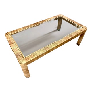Bielecky Brothers Pencil Reed Coffee Table For Sale
