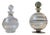 Vintage Spherical Italian Decanters in Glass, Set of 2 For Sale