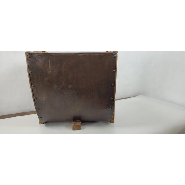 1930s Vintage Art Deco Wood and Metal Magazine Rack For Sale - Image 5 of 9