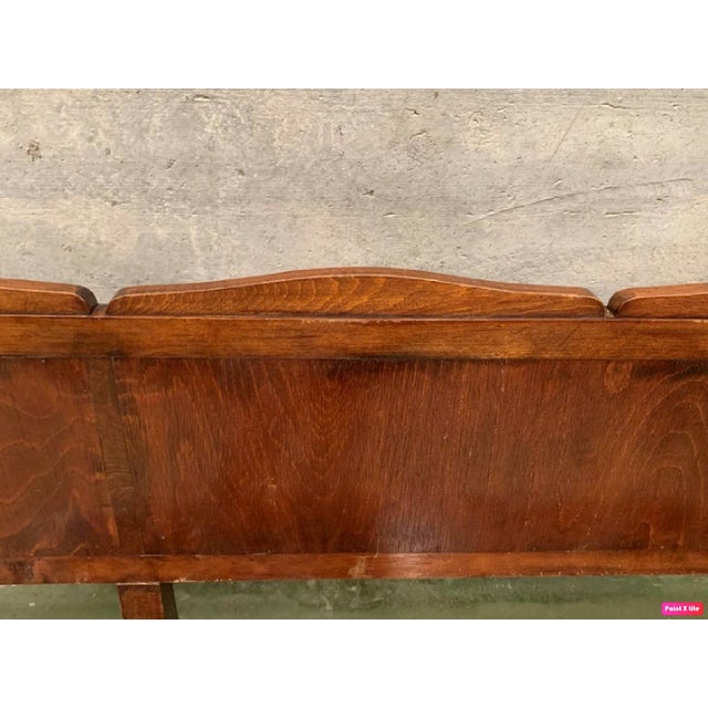 1900 - 1909 11.5´ 20th Century Monumental Church Walnut Bench Settee For Sale - Image 5 of 9