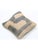 Tribal Arteverk Sand & Slate Gray Color-Block Band Kilim Throw Pillow 17" X 17", Handwoven Afghan Wool For Sale - Image 3 of 4