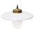 White enamel Industrial hanging lamp. Clear glass with brass top. E27 / E26 Up to 250V (Europe/UK Standard).The wiring of...