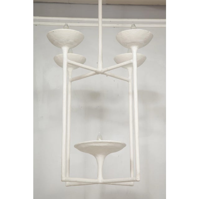Bespoke Five-Arm Montague Plaster Fixture. Please note that this fixtures takes E-12 candelabra bulbs, 40 watts. NOTE: We...