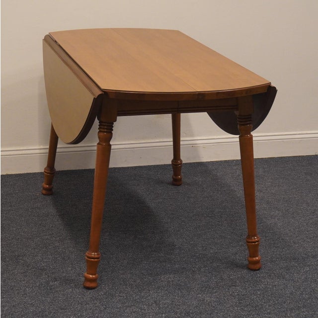 Tell City Solid Hard Rock Maple Colonial Early American 48" Drop Leaf Dining Table F8162 For Sale - Image 9 of 12