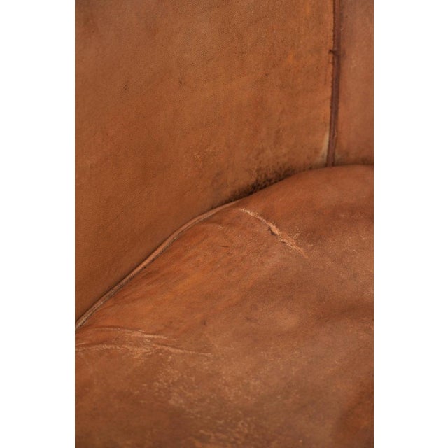 Vintage Sheepskin Club Armchair For Sale - Image 10 of 15