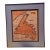 1930's Grenfell Mat – Map of Newfoundland With Whale, Sailing Ship & Coastal Settlements – Framed Textile Art For Sale