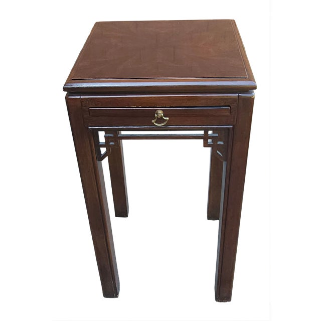 Drexel Chinese Chippendale Style Mahogany Candle Stand Side Table For Sale