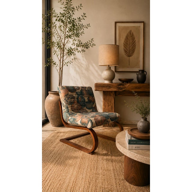 1970s Mid-Century Westnofa Style Cantilevered Bentwood Lounge Chair For Sale - Image 12 of 15