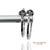 18k 750 Solid White Gold in and Out Natural Diamond Hoop Earrings, Pair For Sale - Image 11 of 13