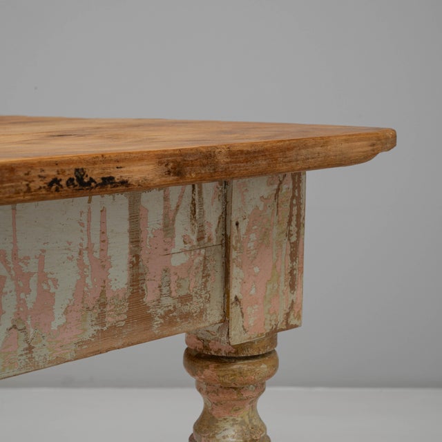 20th Century French Gustavian Wood Patinated Side Table For Sale - Image 12 of 18