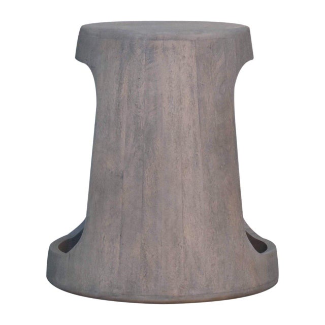 Gray Distressed Wood Open-Shelf Side Table For Sale - Image 8 of 8