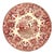 20th Century Delft Red Regina Wall Plate with Peacock Motif and Gold Decoration, Holland, 1950s For Sale