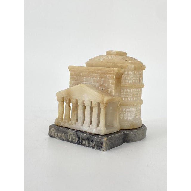 Hand-Carved Miniature Alabaster Model of the Pantheon in Rome, 1900 For Sale - Image 13 of 13