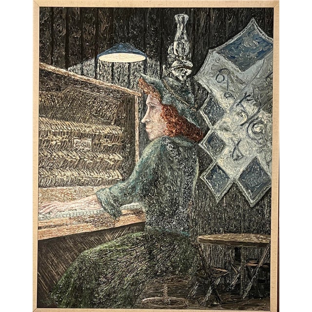 Andrew William Vachon S.J. – "The Last Chord" (1961) Original Oil on Canvas Impasto Painting Offered for sale is an...