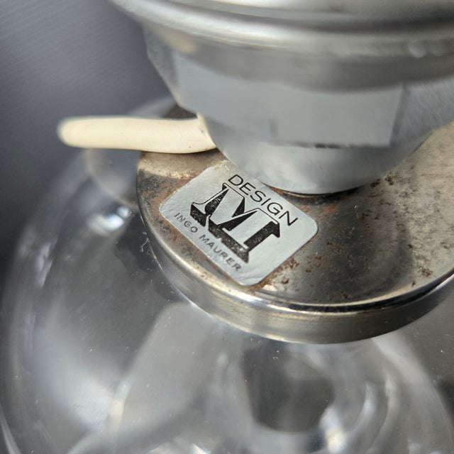 1960s Vintage Ml1 Table Lamp in Glass by Ingo Maurer for Design M, 1960s For Sale - Image 5 of 14