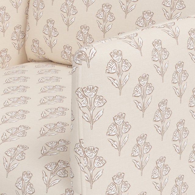 Cream Slipcover for Stoffer Home x Cloth & Company for Lindy Dining Armchair in Francie Floral Cream For Sale - Image 8 of 8