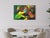 Marc Zimmerman "Lost and Found Chickens" Oil Painting, Tropical Chickens in Botanical Setting, Deep Green and Red, Contemporary Art West Coast For Sale - Image 9 of 11