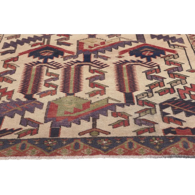 Vintage Persian Hamadan Malayer Rug, - 03'03 X 04'09 For Sale - Image 4 of 9