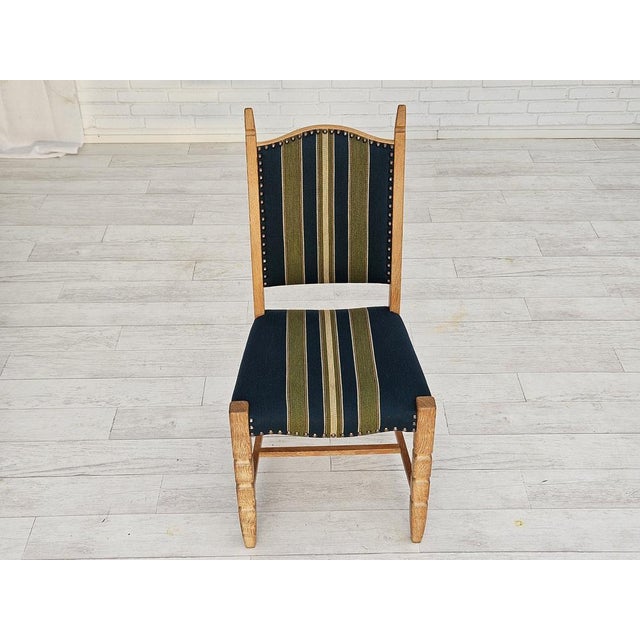 Danish Dining Chairs in Furniture Wool, 1970s, Set of 6 For Sale - Image 4 of 18