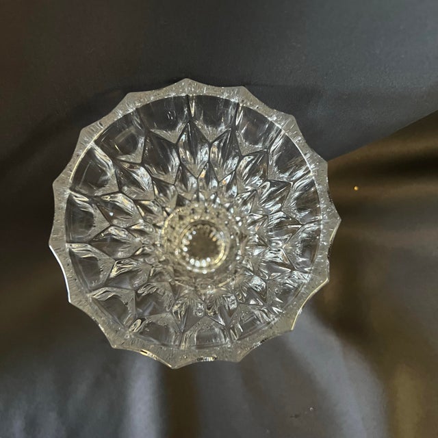 Vintage Crystal Bud Vase Trio Sculptural Cut Glass Curated Collection For Sale - Image 9 of 9