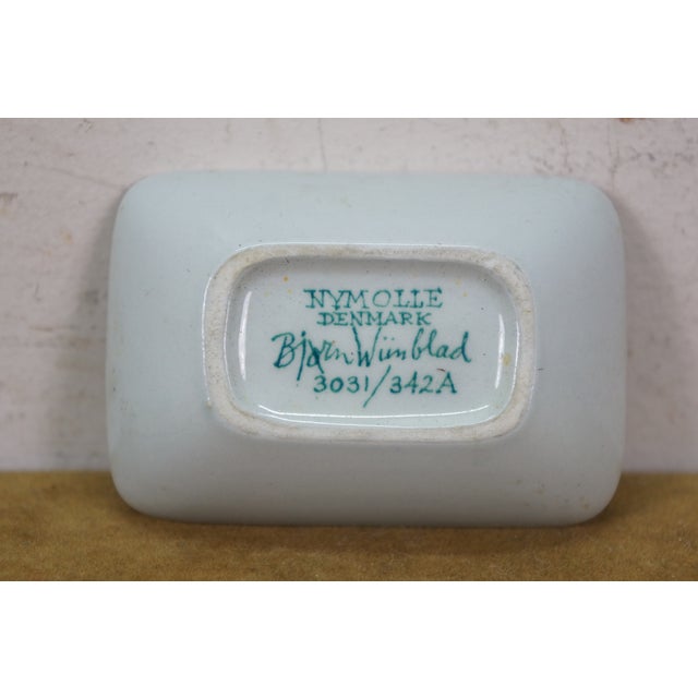 Ceramic Late 20th Century 4 Danish Nymolle Bjorn Wiinblad Picnic in Denmark Salt Bone Trinket Dishes Compotes For Sale - Image 7 of 16