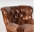 American Ralph Lauren Leather Writer's Chair Wingback Distressed by Henredon For Sale - Image 3 of 8