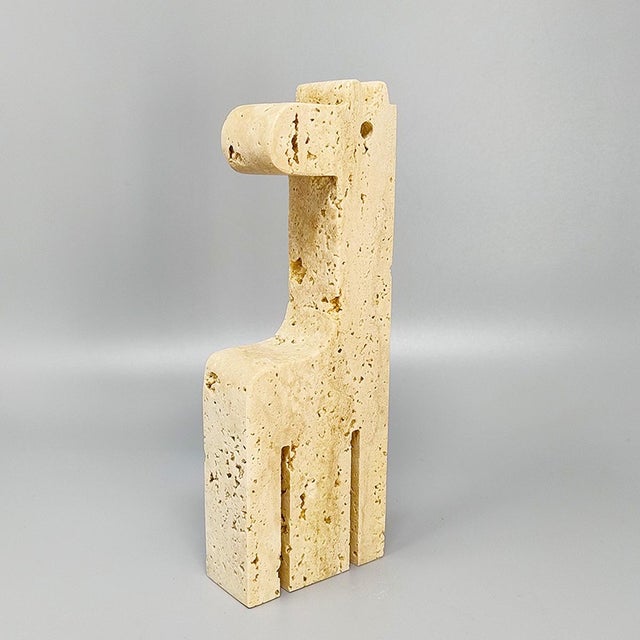 Large Travertine Giraffe Sculpture by Enzo Mari for F.lli Mannelli, 1970s For Sale - Image 4 of 7
